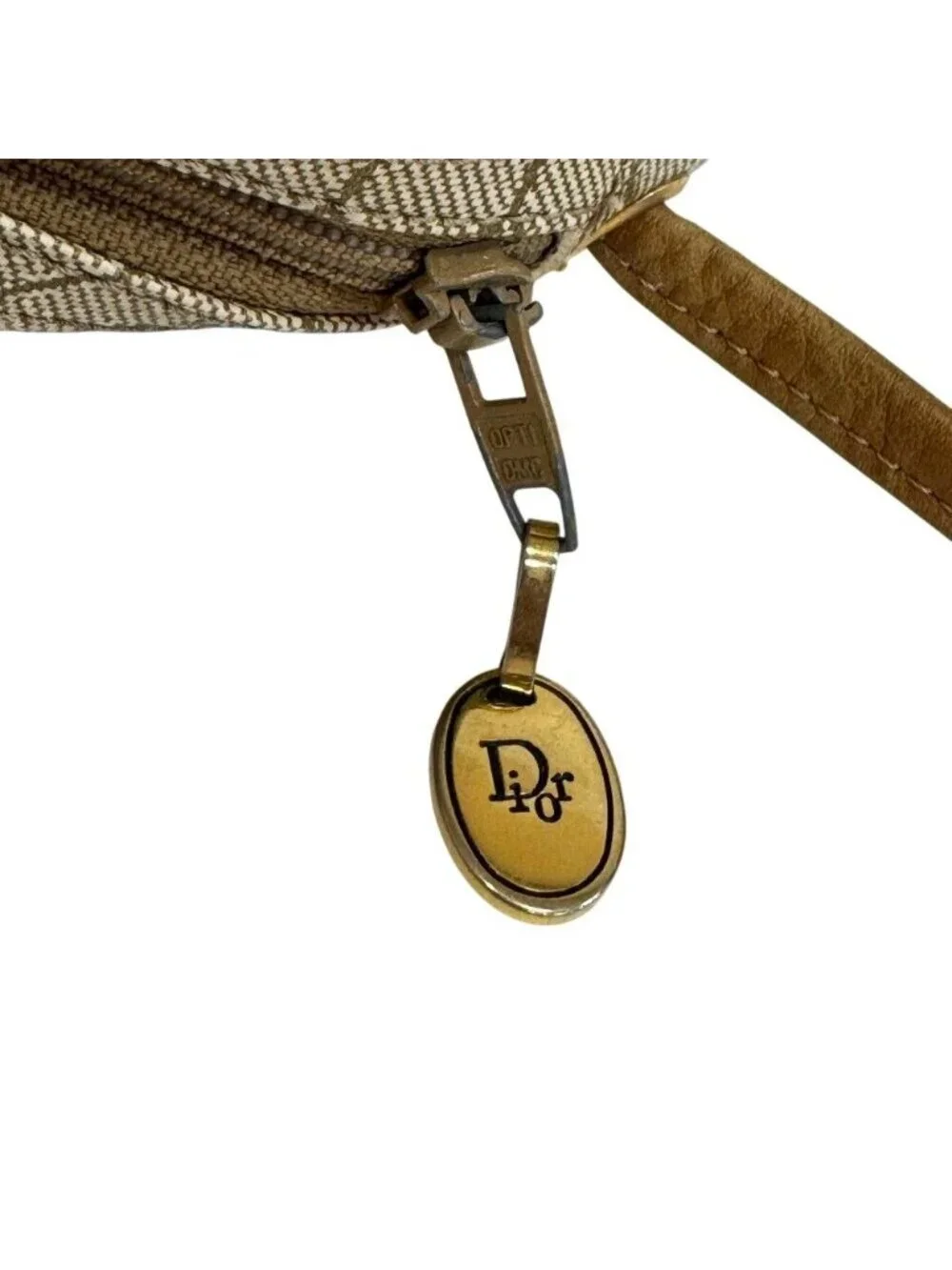 Dior Honeycomb Trotter Shoulder Bag Beige